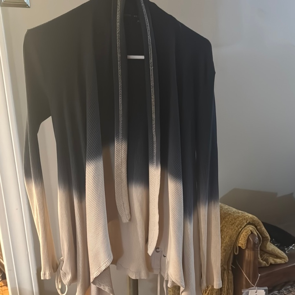 Hyfyve Navy and Cream Cardigan Sweater